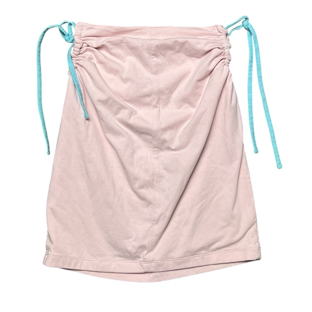 Tiger Mist Mini Skirt Pink Women’s Size XS Ruched Contrast Knot Side Skirt - Picture 4 of 8